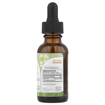Zahler, witamina D3, Formuła Advanced D3, 125 MCG (5000 IU), 1 Fl Oz (30 ml)