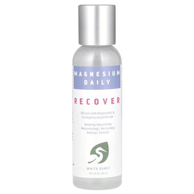 White Egret Personal Care, magnez dziennie, odzysk, 2 fl oz (59 ml)