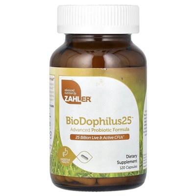 Zahler, biodophilus25, zaawansowana formuła probiotyczna, 25 miliardów CFU, 120 kapsułek