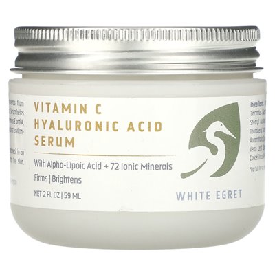 White Egret Personal Care, Vitamin C Hyaluronsäure-Serum, 2 Fl Oz (59 ml)