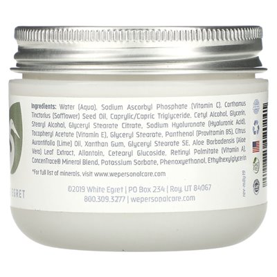 White Egret Personal Care, Vitamin C Hyaluronsäure-Serum, 2 Fl Oz (59 ml)