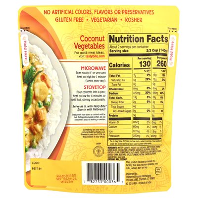 Tasty Bite, Indisches Kokosnussgemüse, scharf und würzig, 10 oz (285 g)
