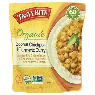 Smaczne ugryzienie, organiczna ciecierzyca kokosowa i curry kurkumy, 10 uncji (285 g)