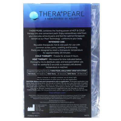 TheraPearl, Color Changing Hot + Cold Reusable Pack, Ankle/Wrist Wrap with Strap, 1 Wrap TheraPearl, Color Changing Hot + Cold Reusable Pack, Ankle/Wrist Wrap with Strap, 1 Wrap