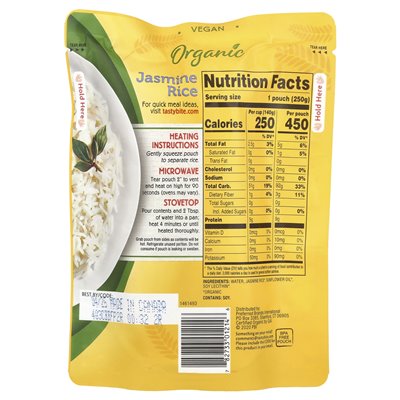 Smaczne ugryzienie, organiczny ryż jaśminowy, 8,8 uncji (250 g) Smaczne ugryzienie, organiczny ryż jaśminowy, 8,8 uncji (250 g)