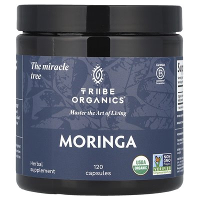 Tribe Organics, Moringa, 120 kapsułek