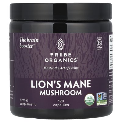 Tribe Organics, Lion's Mane Gushroom, 120 kapsułek