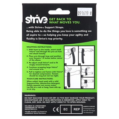 Strive, pasek wspornika łokcia w tenisa, 1 pasek wsparcia Strive, pasek wspornika łokcia w tenisa, 1 pasek wsparcia