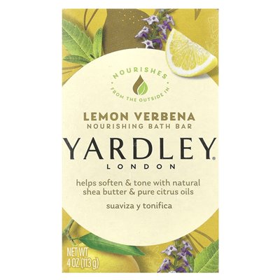 Yardley London, odżywianie Bath Bar, Lemon Verbena, 4 uncje (113 g)