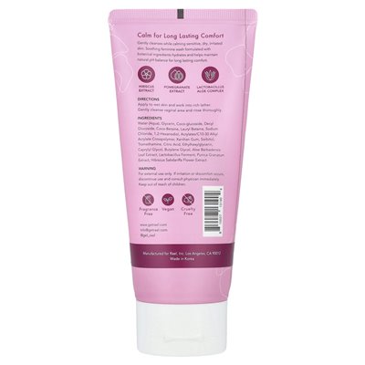 Rael, żel do pianki żeńskie pranie, kojące, wolne od zapachu, 4,4 fl oz (130 ml)