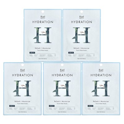 Rael, Beauty, Hydration Facial Beauty Maski, 5 arkuszy, 0,84 fl oz (25 ml)