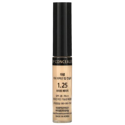 SAEM, perfekcja pokrycia, korektor końcówki, SPF 28 PA ++, 1,25 lekki beż, 0,23 uncji