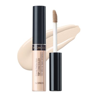 SAEM, perfekcja pokrycia, korektor końcówki, SPF 28 PA ++, 1,25 lekki beż, 0,23 uncji