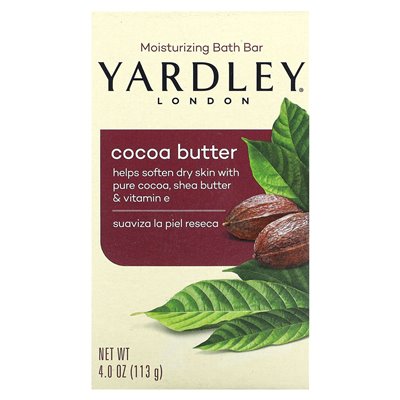 Yardley London, Moisturizing Bath Bar, Cocoa Butter, 4 oz (113 g) Yardley London, Moisturizing Bath Bar, Cocoa Butter, 4 oz (113 g)