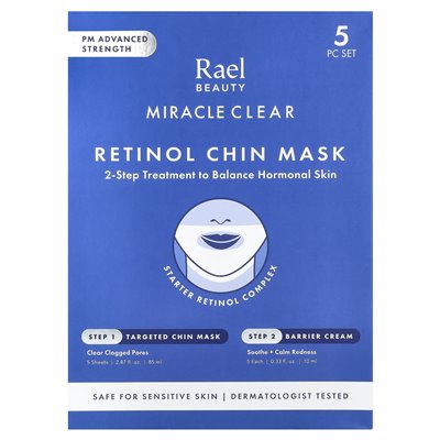 Rael, Miracle Clear, Retinol Chin Beauty, Barrierecreme, 10-teiliges Set