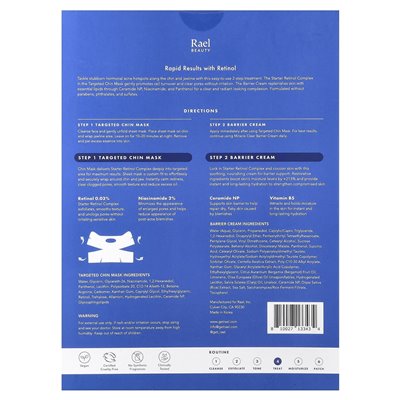 Rael, Miracle Clear, Retinol Chin Beauty, Barrierecreme, 10-teiliges Set