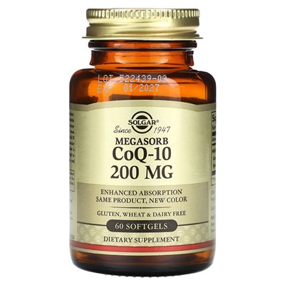 Solgar, Megasorb COQ-10, 200 mg, 60 miękkich
