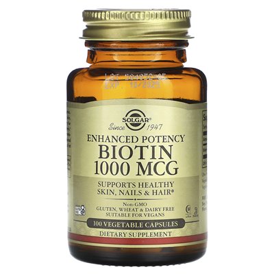 Solgar Enhanced Strength Biotin 1000 mcg 100 Gemüsekapseln