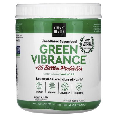 Vibrant Health, Green Vibrance +25 Milliarden Probiotika, Version 21.0, 5,82 oz (165 g)