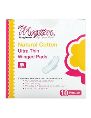 Maxim Hygiene Products, Dünne Pflaster mit Flügeln, Regulär, 10 Pflaster Maxim Hygiene Products, Dünne Pflaster mit Flügeln, Regulär, 10 Pflaster