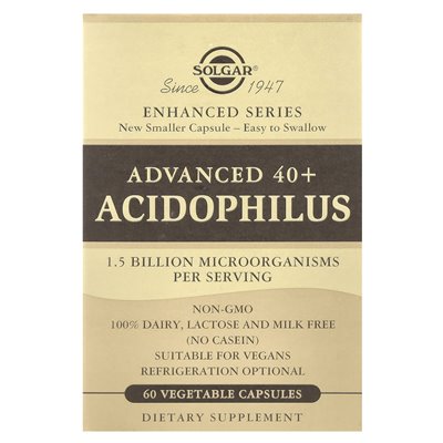 Solgar, Advanced 40+ Acidophilus, 60 Veg Capsules