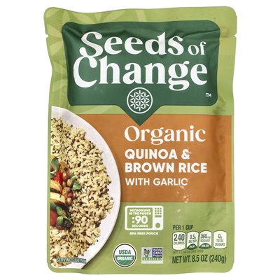 Nasiona zmian, organiczna komosy ryżowa i brązowy ryż z czosnkiem, 8,5 uncji (240 g)