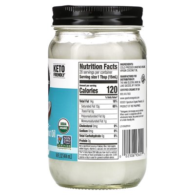 Spectrum Culinary, Organic Virgin Coconut Oil, Unfrefined, 14 Fl Oz (414 ml) Spectrum Culinary, Organic Virgin Coconut Oil, Unfrefined, 14 Fl Oz (414 ml)