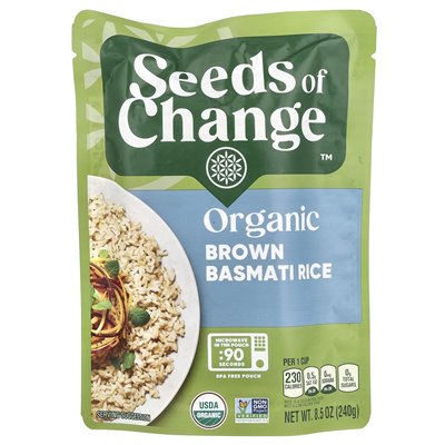 Seeds of Change, Bio-Braun-Basmati-Reis, 8,5 oz (240 g)