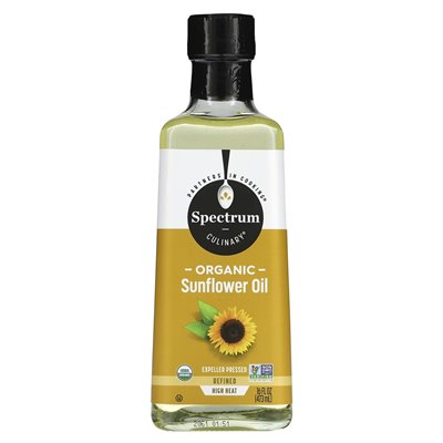 Spectrum Culinary, Organiczny wysoki olej słonecznikowy, wyrafinowany, 16 Oz (473 ml)