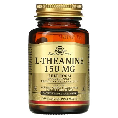 Solgar, L-Theanin, freie Form, 150 mg, 60 Gemüsekapseln