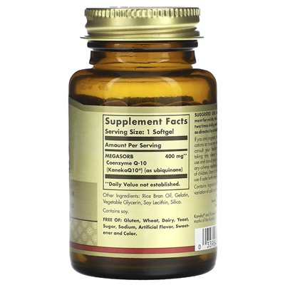 Solgar, Megasorb COQ-10, 400 mg, 30 weiche