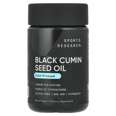 Sports Research, Schwarzkümmelöl, 1000 mg, 60 Softgelkapseln (500 mg pro Softgelkapsel)