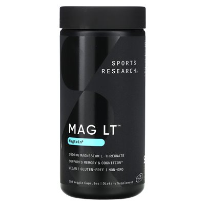Sports Research, MAG LT, Magtein, 2,000 mg, 180 Veggie Capsules (666 mg per Capsule) Sports Research, MAG LT, Magtein, 2,000 mg, 180 Veggie Capsules (666 mg per Capsule)