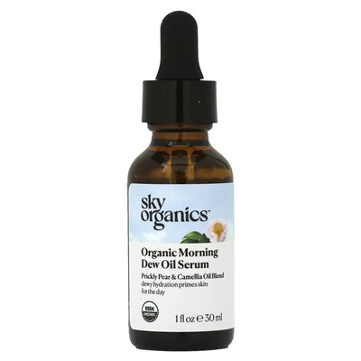 Sky Organics, Organic Morning More Oil Serum, Kłukła gruszka i Camellia Oil Blend, 1 Fl Oz (30 ml)