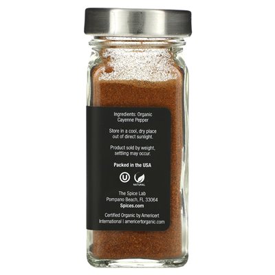 The Spice Lab, Organic Cayenne Pepper, 1,9 uncji (53 g) The Spice Lab, Organic Cayenne Pepper, 1,9 uncji (53 g)