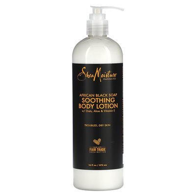 Sheamoisture, afrykańskie czarne mydło, kojący balsam do ciała, 16 fl oz (473 ml)