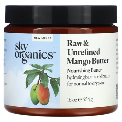 Sky Organics, Masło Mango, Surowe & Nieprzetworzone, 16 uncji (454 g) Sky Organics, Masło Mango, Surowe & Nieprzetworzone, 16 uncji (454 g)