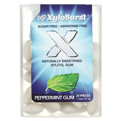 Xyloburst, Xylitol-Kaugummi, Pfefferminze, 25 Stück