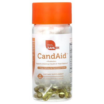 Zahler, Candaid, + probiotyki, 60 kapsułek z uwalnianiem czasu