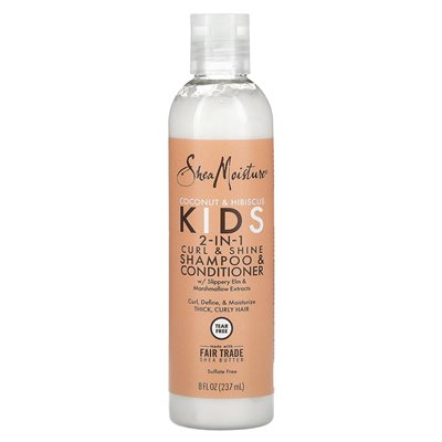 Sheamoisture, Kids 2-w-1 Curl & Shine Shampo & Conditioner, Coconut & Hibiscus, 8 Fl Oz (237 ml) Sheamoisture, Kids 2-w-1 Curl & Shine Shampo & Conditioner, Coconut & Hibiscus, 8 Fl Oz (237 ml)
