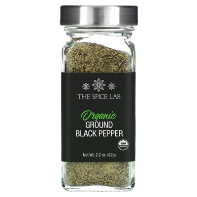 Spice Lab, Bio-gemahlener schwarzer Pfeffer, 2,2 oz (62 g)