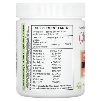 Wystarczający C, Glutenizer Force+, Kiwi Strawberry, 63 g Wystarczający C, Glutenizer Force+, Kiwi Strawberry, 63 g