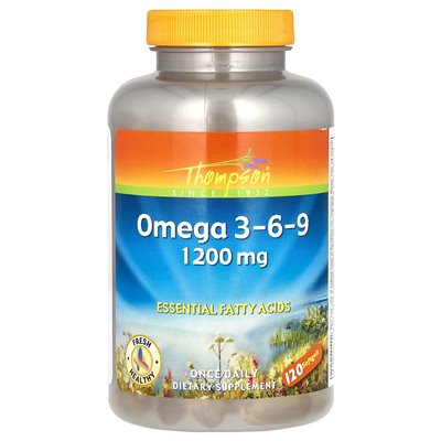 Thompson, Omega 3-6-9, 1200 mg, 120 softgels