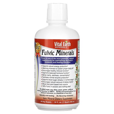 Vital Earth Minerals, Fulvic Minerals, 32 Fl Oz (946 ml) Vital Earth Minerals, Fulvic Minerals, 32 Fl Oz (946 ml)