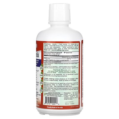 Vital Earth Minerals, Fulvic Minerals, 32 Fl Oz (946 ml) Vital Earth Minerals, Fulvic Minerals, 32 Fl Oz (946 ml)