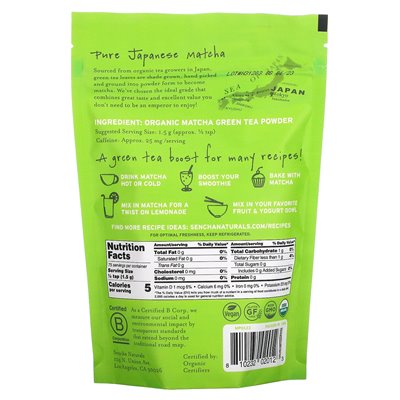Sencha Naturals, Everyday Matcha, Japanese Green Tea Powder, 4 oz (113 g)