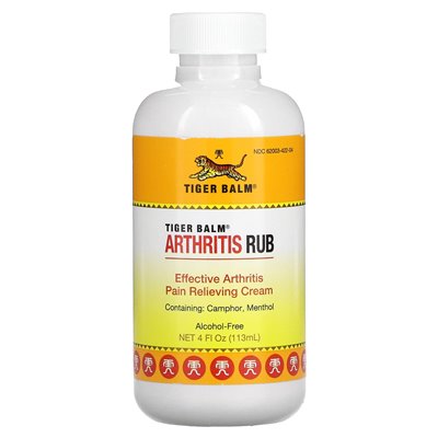 Tiger Balm, Maść na Artretyzm, Bezalkoholowa, 4 fl oz (113 ml) Tiger Balm, Maść na Artretyzm, Bezalkoholowa, 4 fl oz (113 ml)