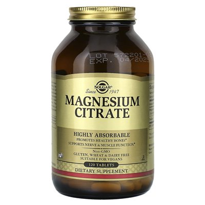 Solgar Magnesium Citrate 120 Tablets