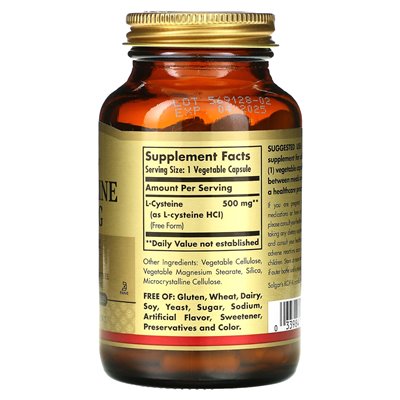 Solgar, L-Cysteine, 500 mg, 90 veg capsules