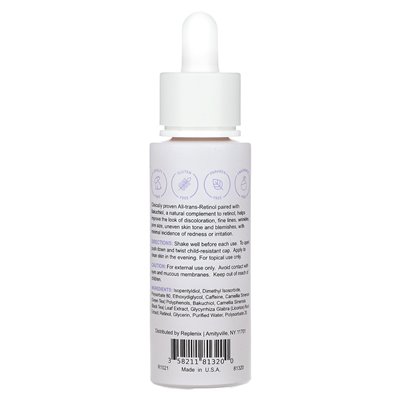 Replenix, anti-aging, retinol + bakuchiol concentrated, 1 fl Oz (30 ml)